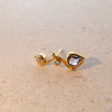 Seafire 18K & 22K Gold Earring w. Sapphire & Diamonds