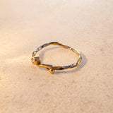 Seafire 18K, 22K & 24K Gold & Silver Ring w. Diamond
