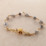 Dragon Seafire 22K Gold Bracelet w. Thaiti Keshi Pearl & Diamonds