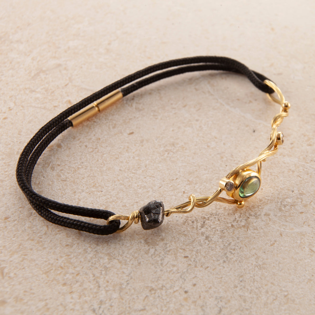 Seafire 18K & 22K Gold Bracelet w. Sapphire & Diamond