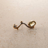 Seafire 18K, 22K & 24K Gold & Silver Earrings w. Sapphire & Diamond