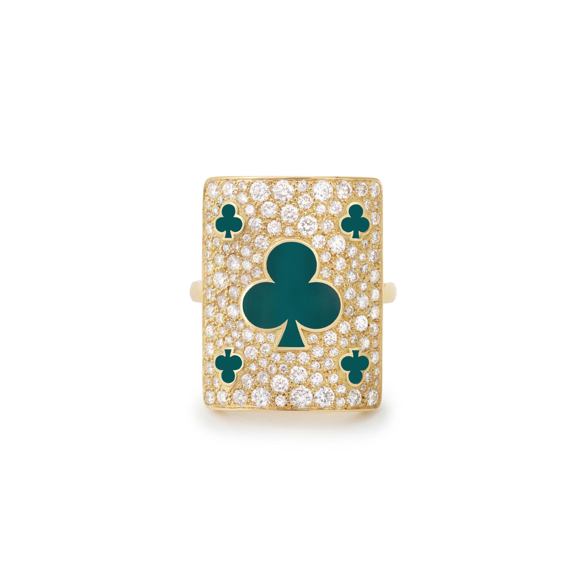 Lucky Harmonie Giant 18K Gold Ring w. Lab-Grown Diamonds