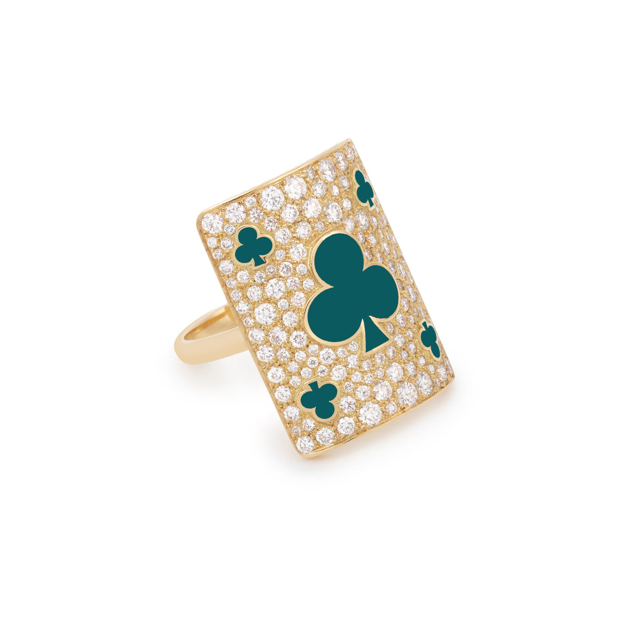 Lucky Harmonie Giant 18K Gold Ring w. Lab-Grown Diamonds