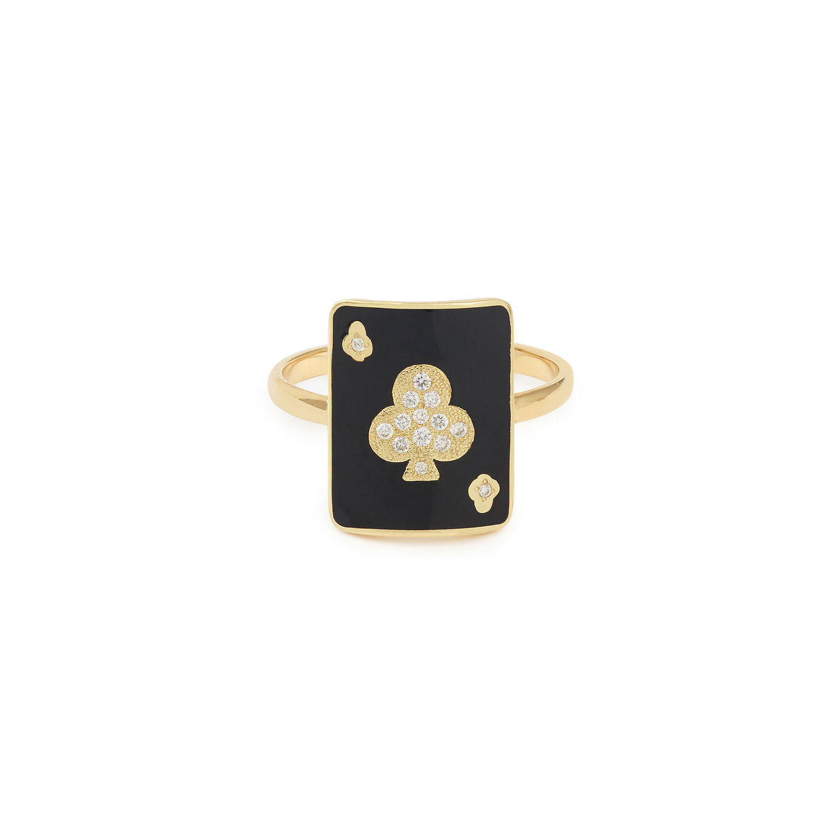 Harmonie Lacquer Pinkie 18K Gold Ring w. Lab-Grown Diamonds