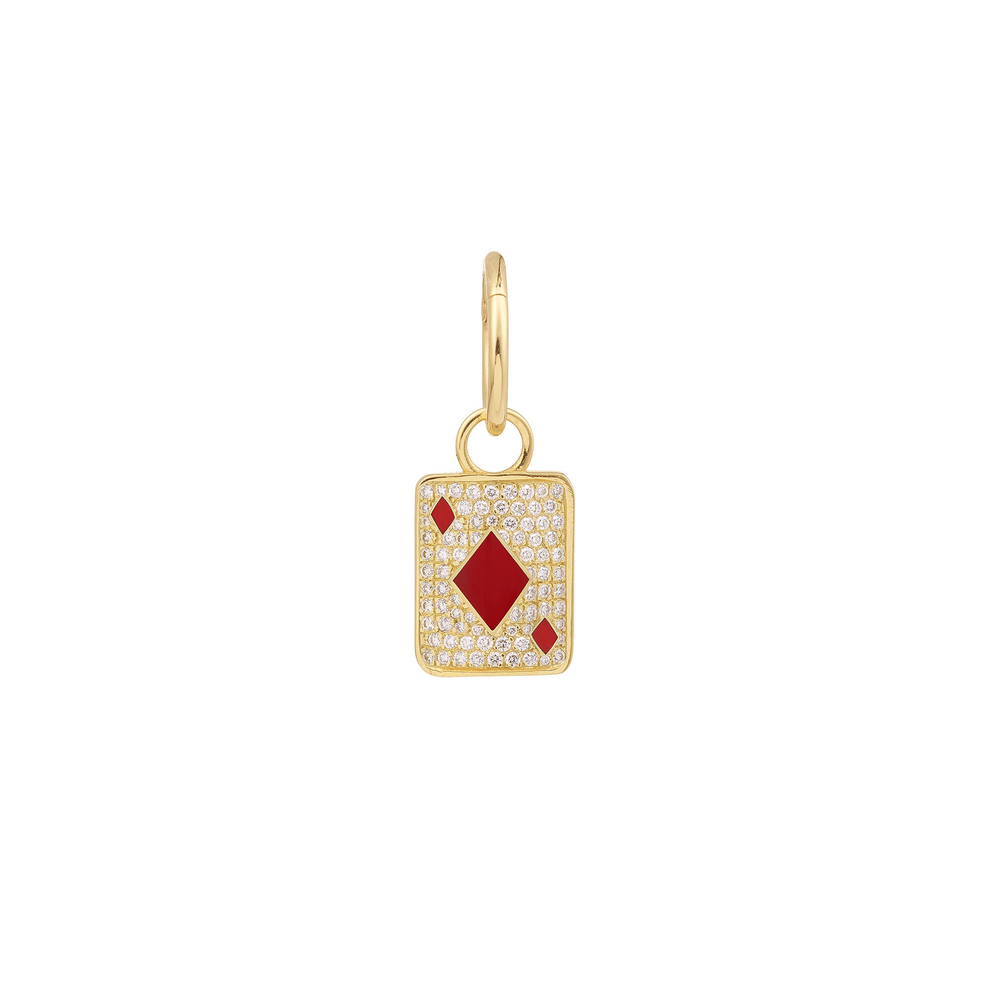 Honneur Mini Hoop 18K Gold Earring w. Lab-Grown Diamonds