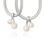 VEGA 18K Silber-Ohrring-Pendants w. Perlen