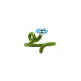 Baby Vine Tenrdil 9K Gold Ring w. Topaz