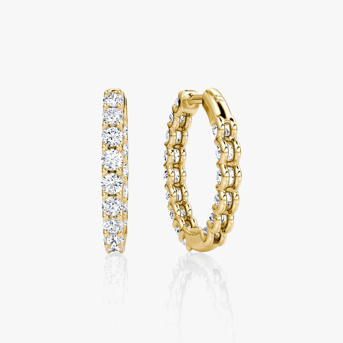 Eternity 14K Gold Hoop w. Lab-Grown Diamonds
