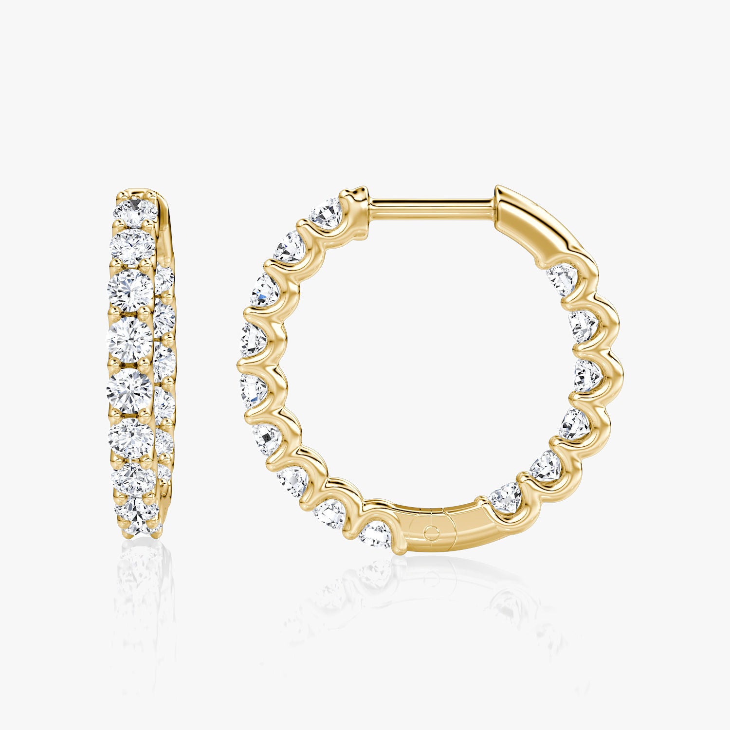 Eternity 14K Gold Hoop w. Lab-Grown Diamonds