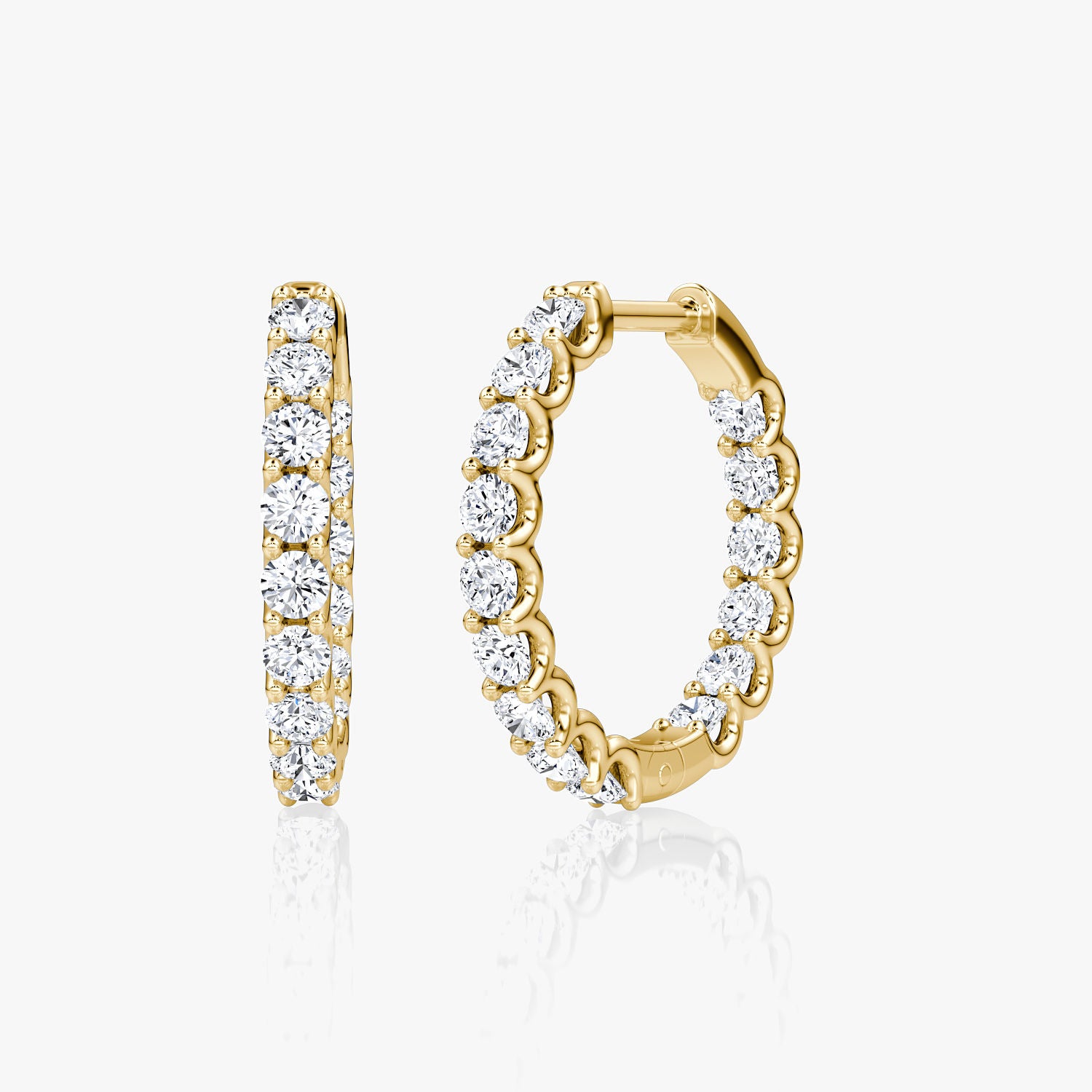 Eternity 14K Gold Hoop w. Lab-Grown Diamonds