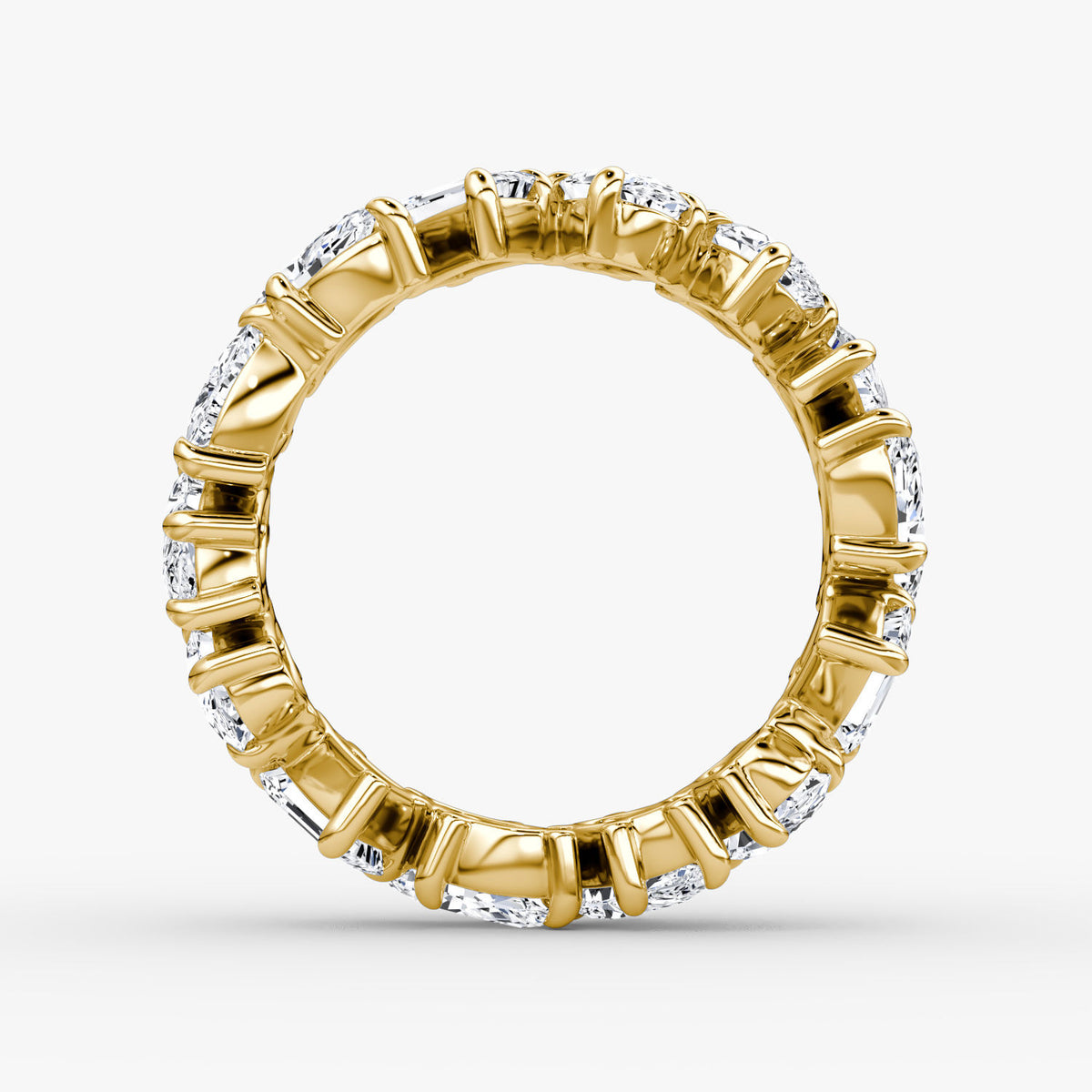 Shooting Star 18K Gold Eternity Ring w. Lab-Grown Diamonds
