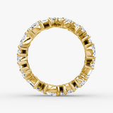 Shooting Star 18K Gold Eternity Ring w. Lab-Grown Diamonds