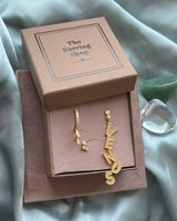 Venus 18K Gold Plated Earrings w. Zirconia & Pearls Party Box