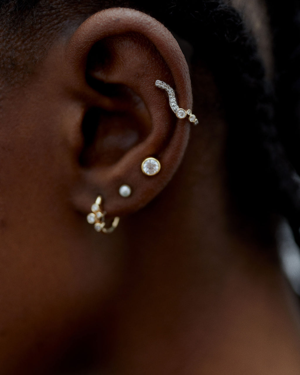 Marilyn 14K White Gold Stud w. Lab-Grown Diamond