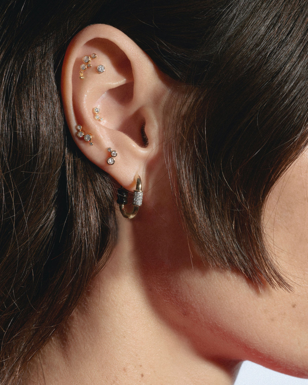 Hepburn 14K Hvidguld Ørestik m. Lab-Grown Diamanter