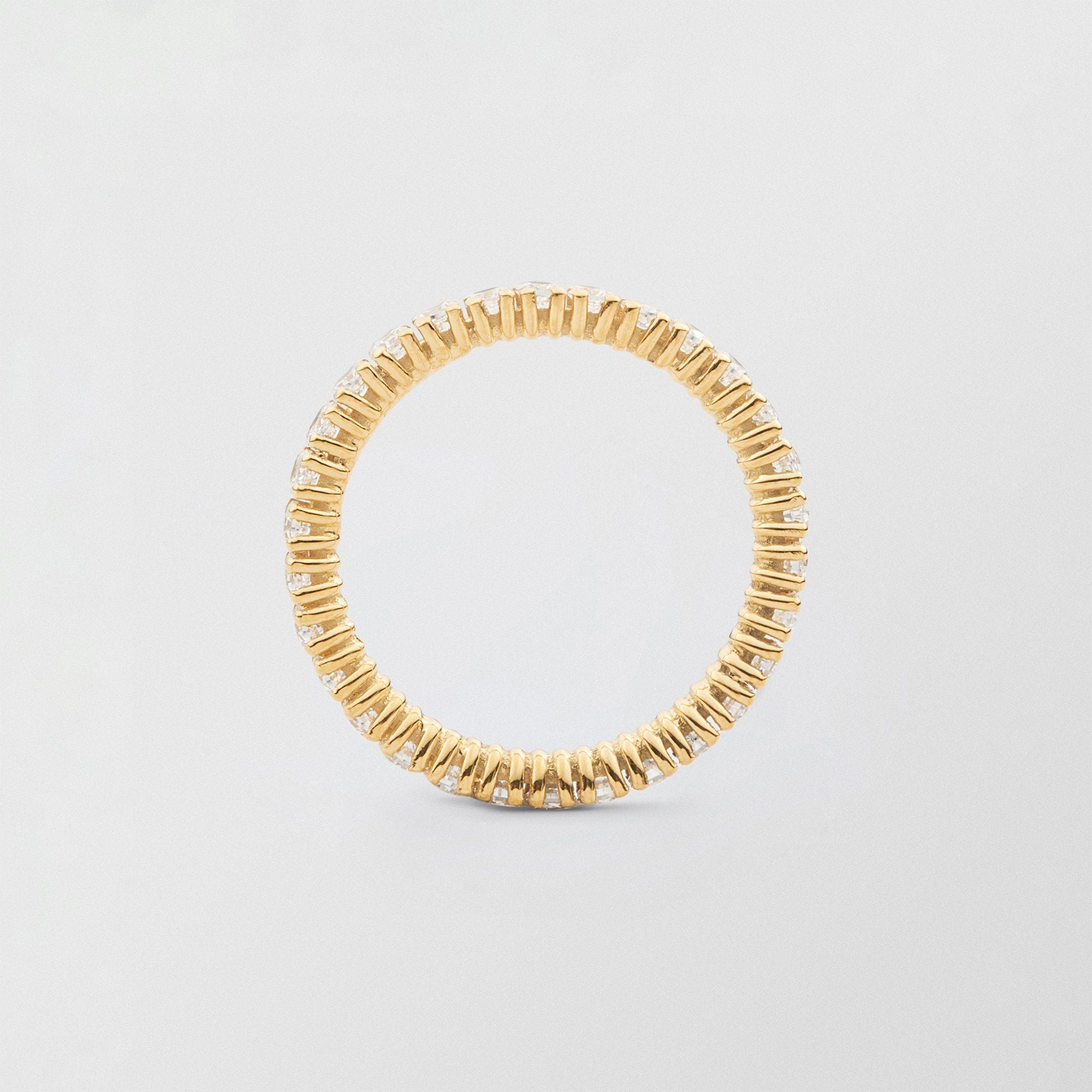 Bonnie Full Eternity 18K Gold Ring w. Diamonds