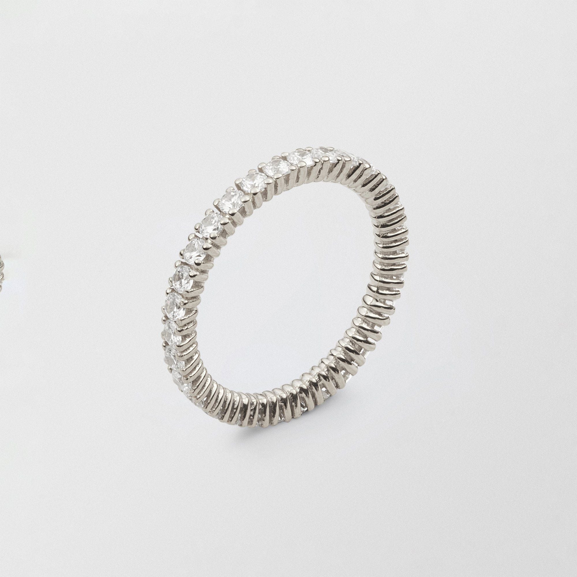 Bonnie Full Eternity 18K Whitegold Ring w. Diamonds