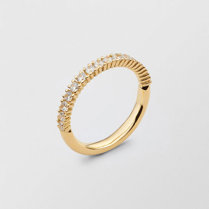 Bonnie Half Eternity 18K Gold Ring w. Diamonds