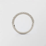 Bonnie 18K White Gold Half Eternity Ring w. Diamonds