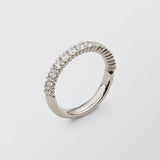 Bonnie 18K White Gold Half Eternity Ring w. Diamonds