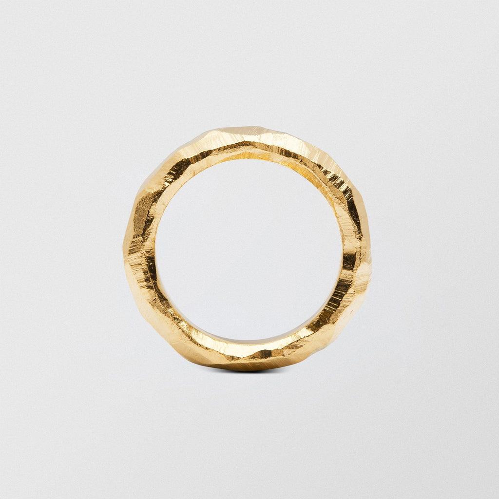 Mouse Plain 6mm 18K Gold Ring