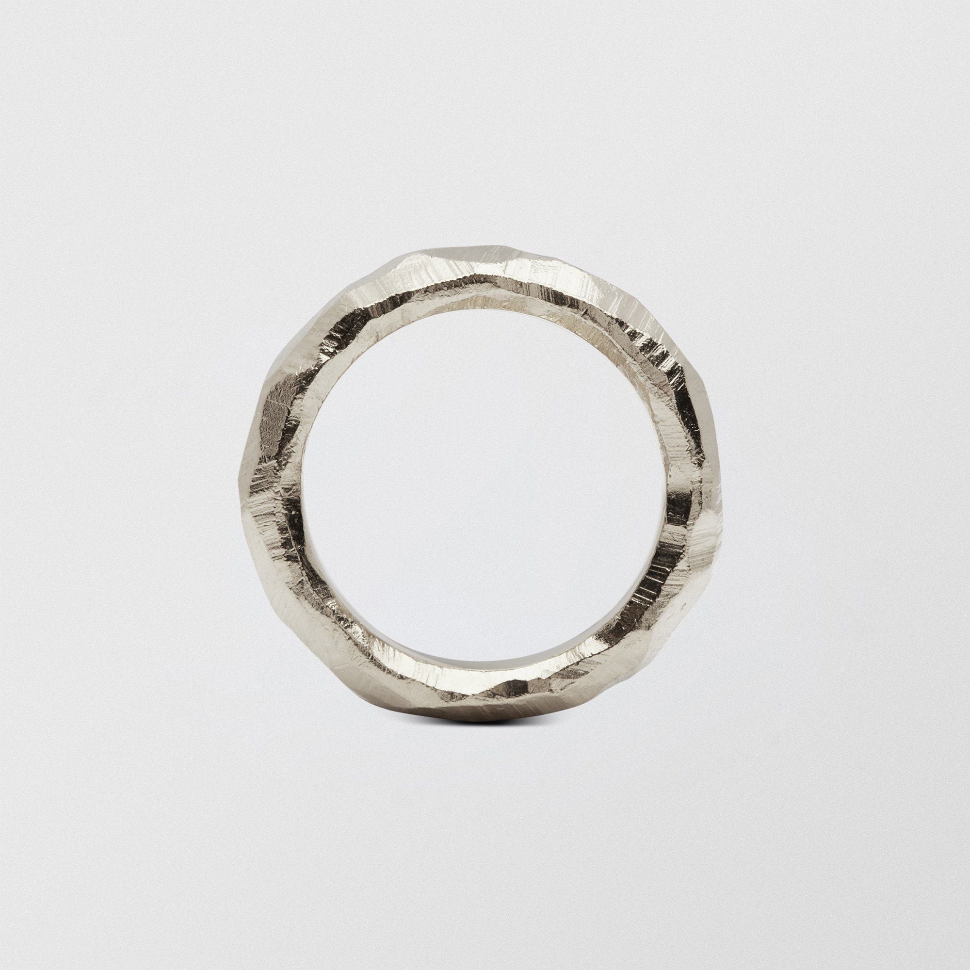 Mouse Plain 6mm 18K Whitegold Ring