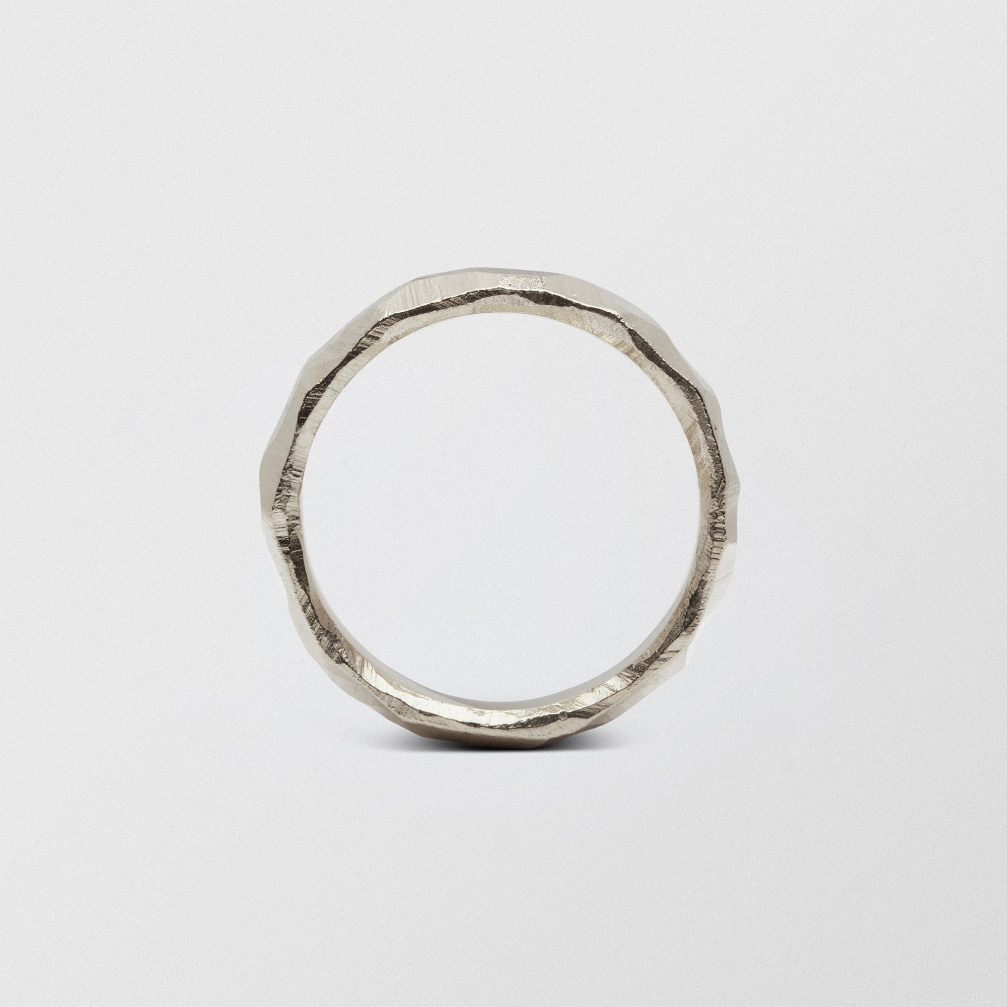 Mouse Low Plain 6mm 18K Whitegold Ring