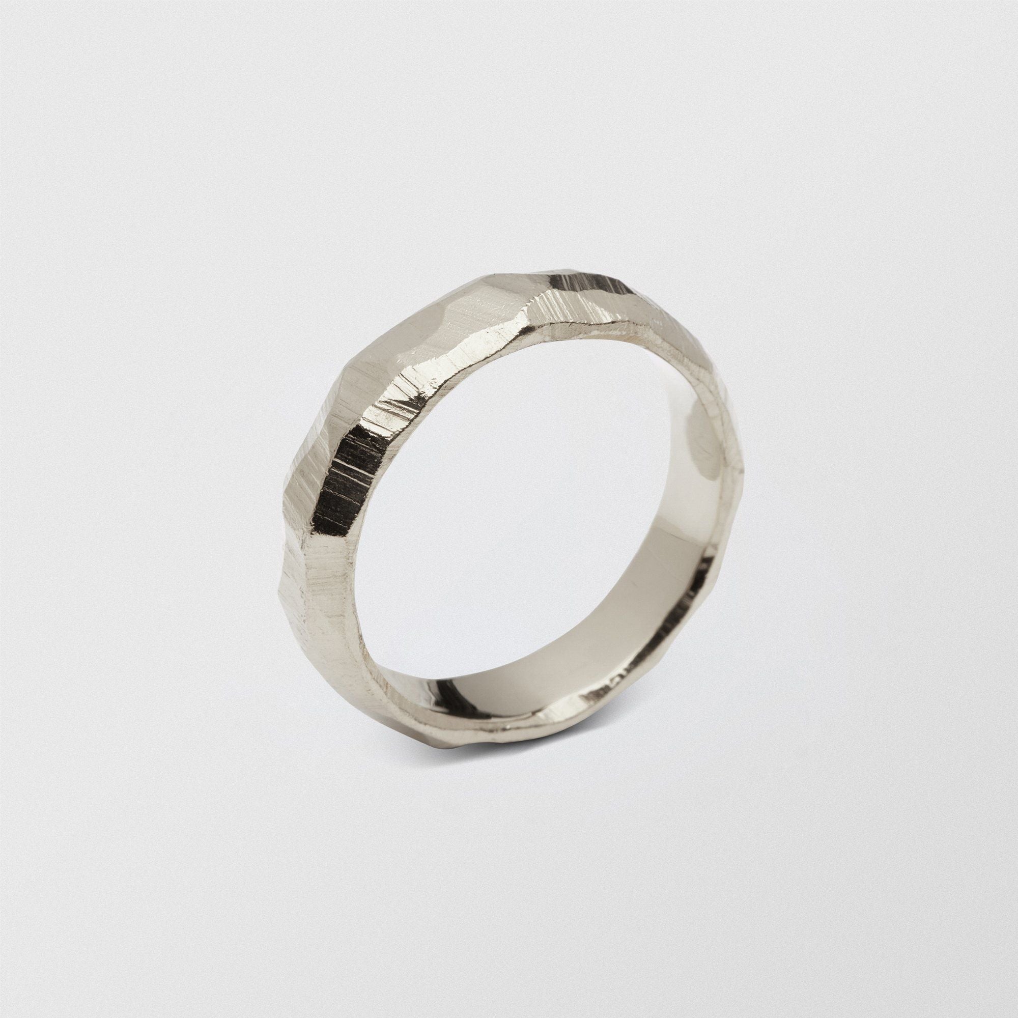 Mouse Low Plain 6mm 18K Whitegold Ring