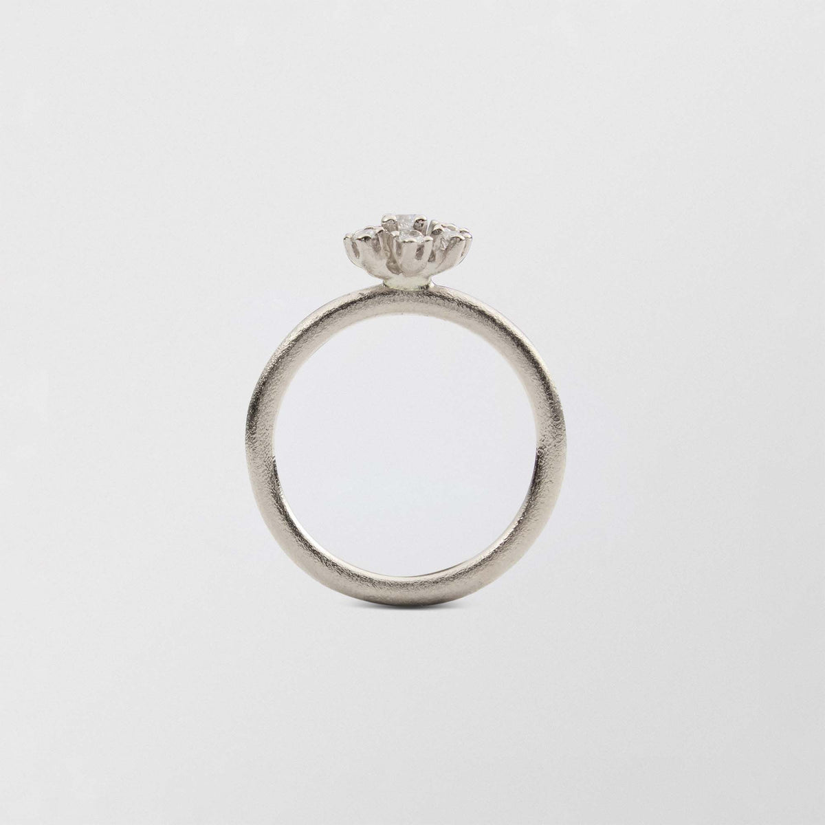 Frosty Halo 18k Hvidguld Ring m. Diamanter