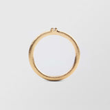 Frosty Solitaire 18K Gold Ring w. Diamond