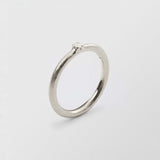 Frosty Solitaire 18K Whitegold Ring w. Diamond