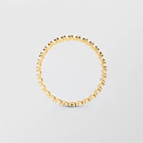 Soft Full Eternity 18K Gold Ring w. Diamonds