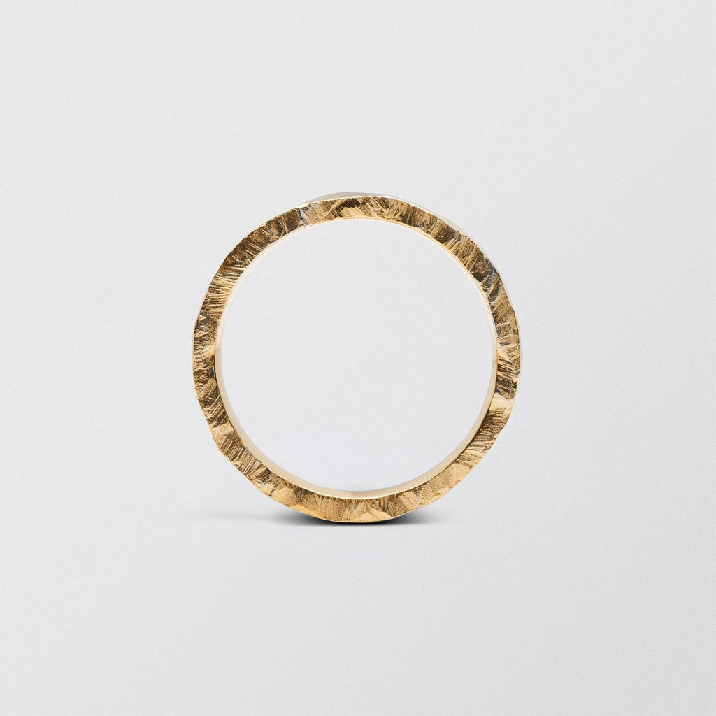 Rock Low Plain 4mm 18K Gold Ring