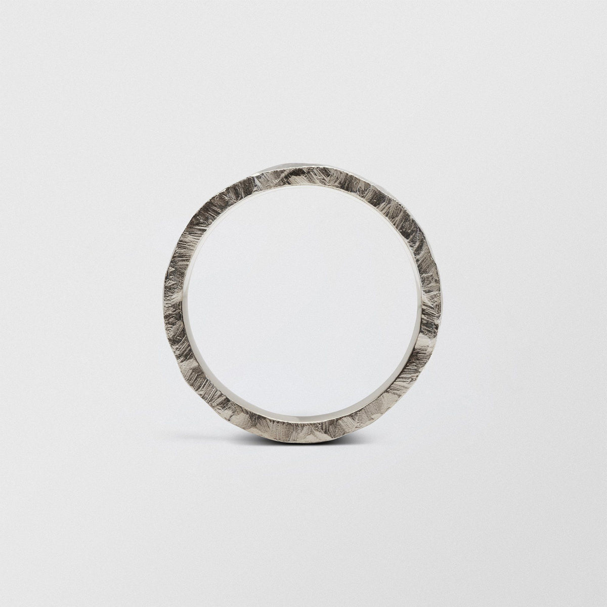 Rock Low Plain 4mm 18K Whitegold Ring