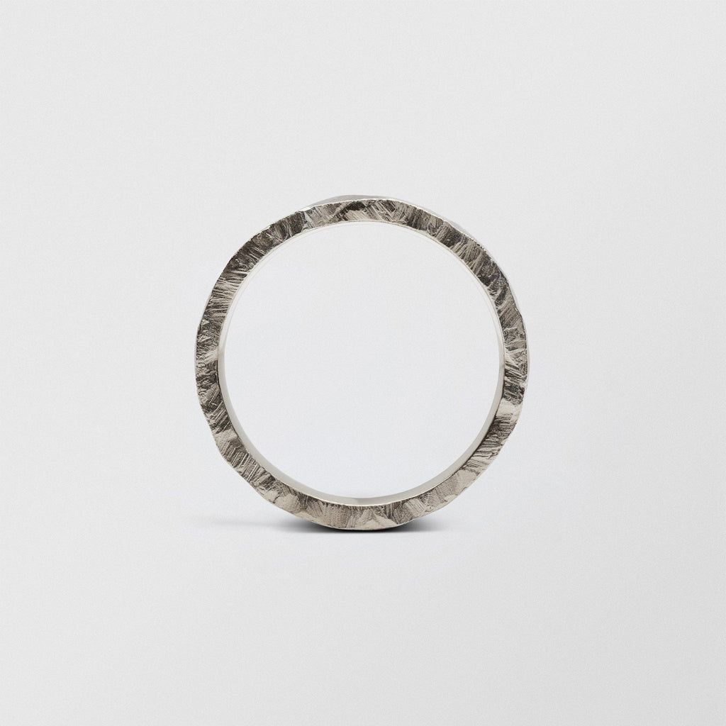 Rock Low Plain 4mm 18K Whitegold Ring
