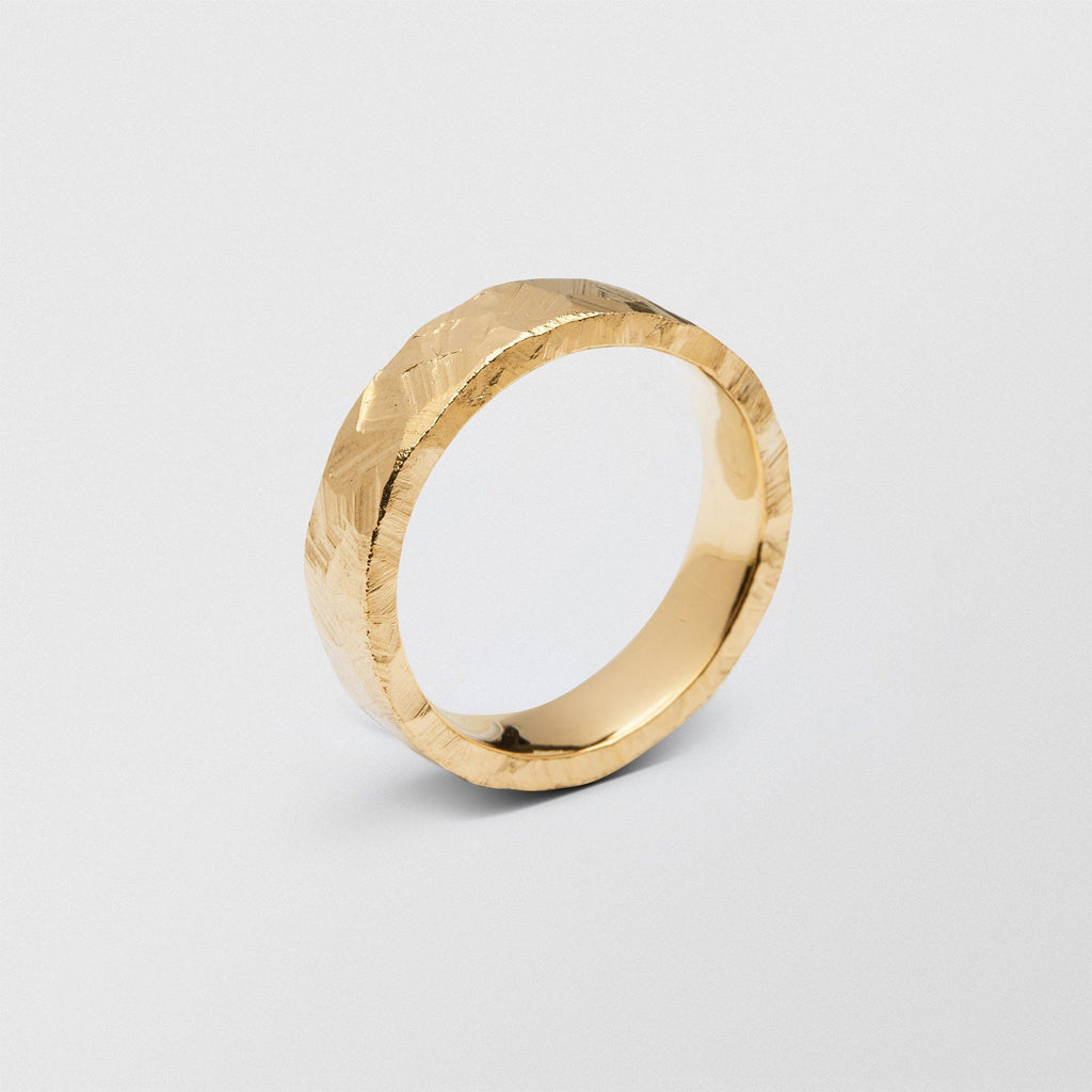 Rock Low Plain 6mm 18K Gold Ring