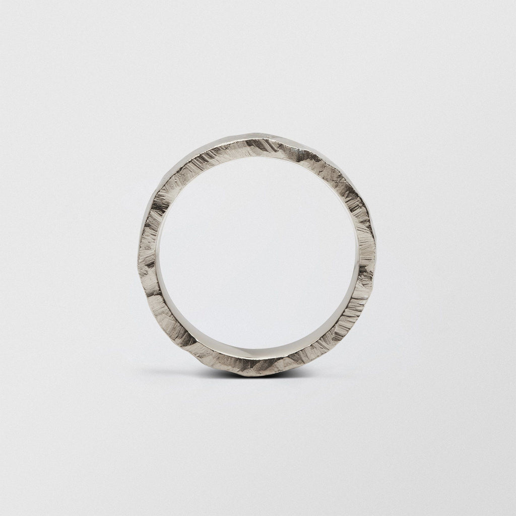 Rock Low Plain 6mm 18K Whitegold Ring