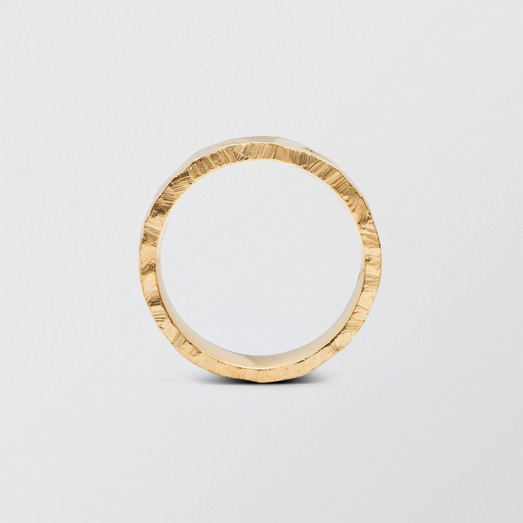 Rock Low Plain 8mm 18K Gold Ring