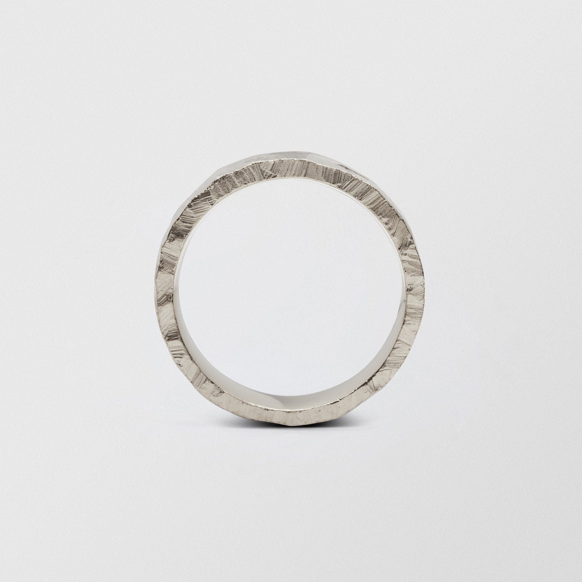 Rock Low Plain 8mm 18K Whitegold Ring