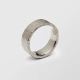 Rock Low Plain 8mm 18K Whitegold Ring