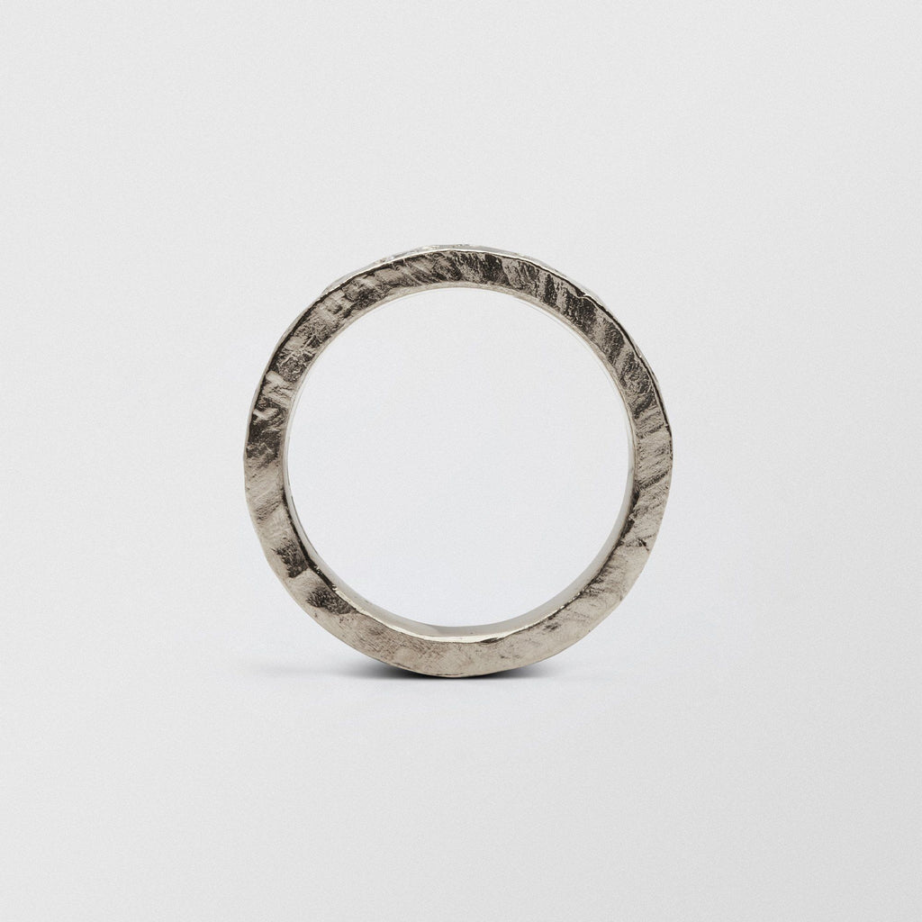 Rock Low Eternity 4 mm 18K Hvid Guld Ring m. Diamanter