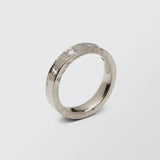 Rock Low Eternity 4 mm 18K Hvid Guld Ring m. Diamanter