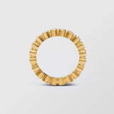 Ringo Full Eternity Medium High 18K Gold Ring w. Diamonds