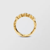 Ringo Half Eternity High 18K Gold Ring w. Diamonds