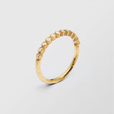 Ringo 18K Guld Halv Alliance Ring m. Diamanter