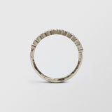 Ringo 18K Hvidguld Halv Alliance Ring m. Diamanter