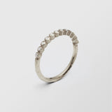 Ringo 18K Hvidguld Halv Alliance Ring m. Diamanter