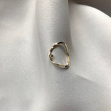 Welle 8k goldener Ring w. Diamant