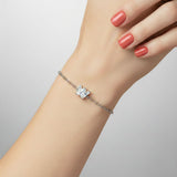 Armbånd med bogstavet W i 18K guld, Rosaguld eller Hvidguld m. en solitaire-Lab-Grown Diamant