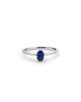 Sapphire Solitaire 14k Whitegold Ring